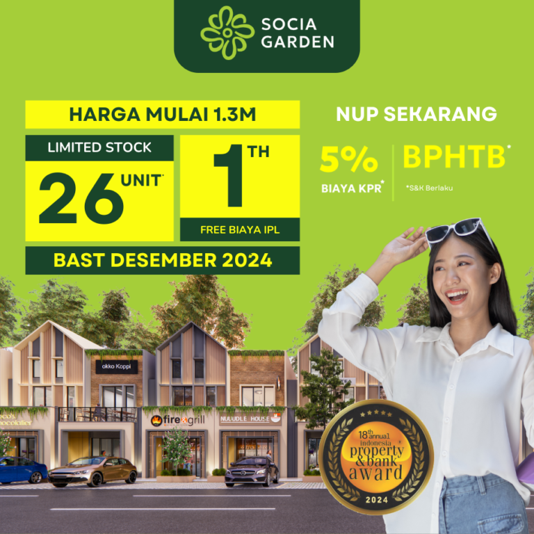 promo ruko socia garden
